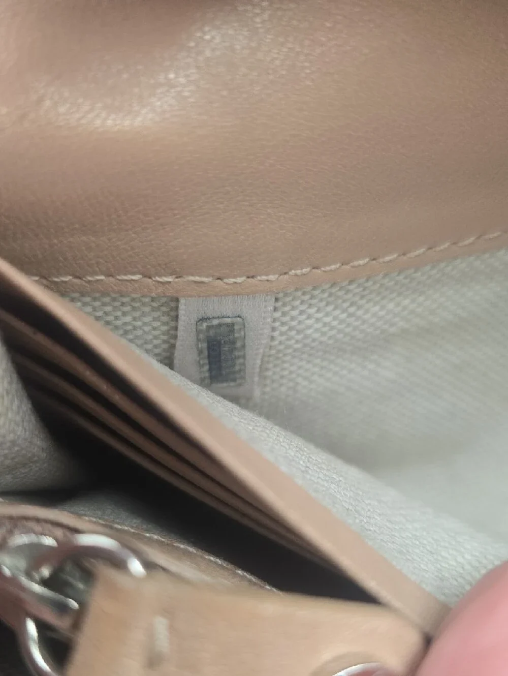 Jimmy Choo Beige Wallet with Silver Star Studs
